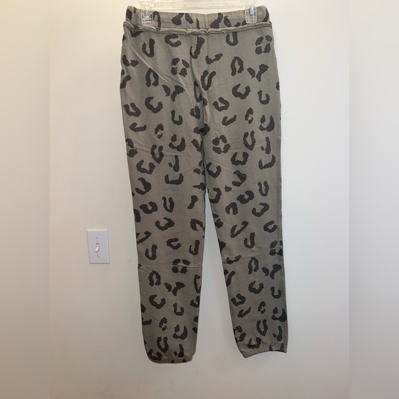 Easel Olive and Black Leopard Print Joggers - Picture 2 of 5